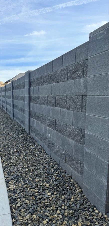 Fence line detail from a Rivers Landscaping project