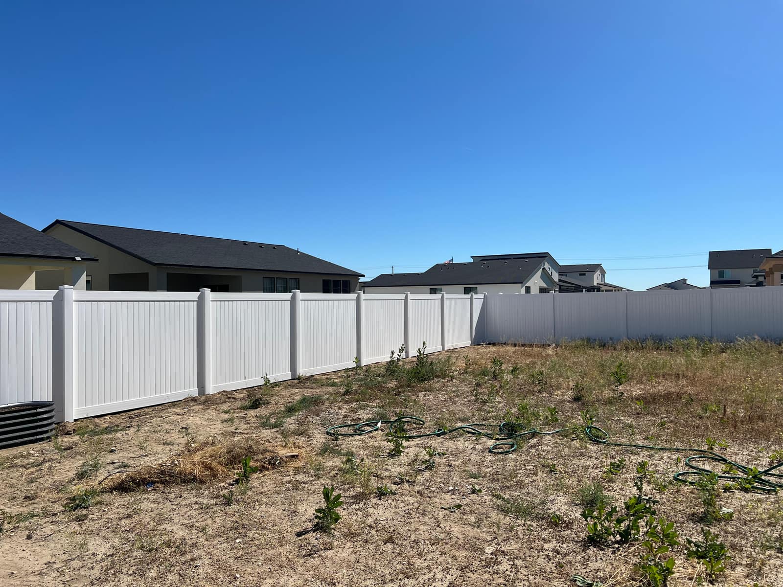 Backyard fence completion